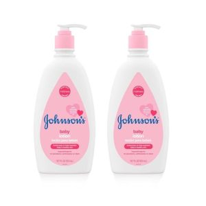 Johnson’s Baby Moisturizing Pink Lotion with Coconut Oil, Gentle & Hypoallergenic (13.6 Fl Oz)